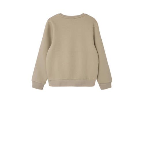 name it KIDS sweater NKNTILLE met printopdruk beige Printopdruk 122 128