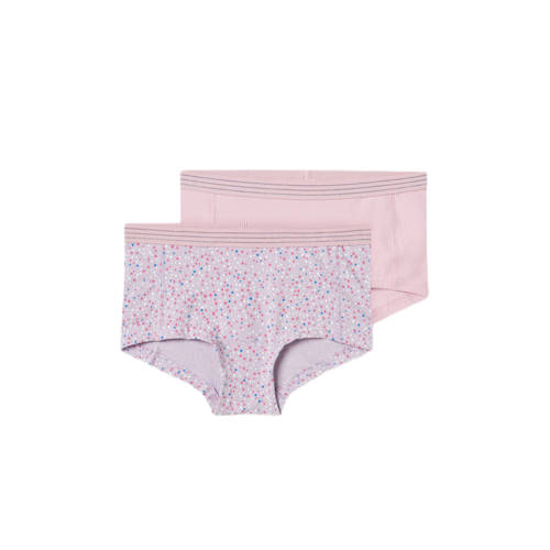 name it KIDS hipster NKFHIPSTER DOT set va 2 lila roze Slip Paars Meisjes Stretchkatoen 134 140