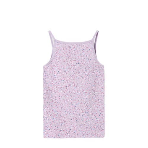 name it KIDS singlet NKFSTRAP TOP DOT set van 2 roze lila Hemd Paars Meisjes Stretchkatoen Ronde hals 134 140