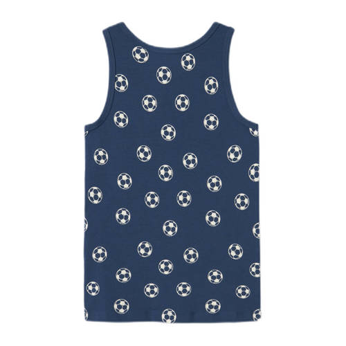 name it KIDS hemd set van 2 donkerblauw zwart Jongens Stretchkatoen Ronde hals 110