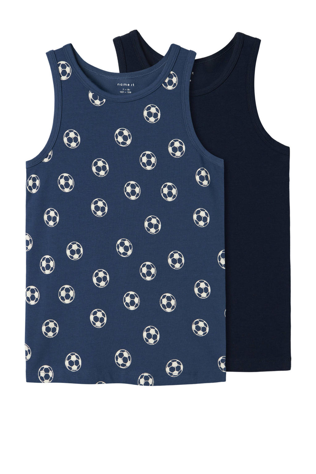 NAME IT KIDS hemd - set van 2 donkerblauw/zwart