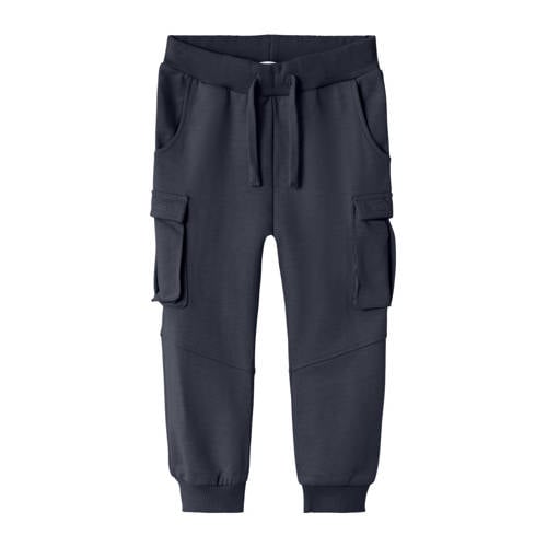 NAME IT MINI joggingbroek NMNOLI marine Blauw Jongens Sweat Effen - maat 122 afbeelding