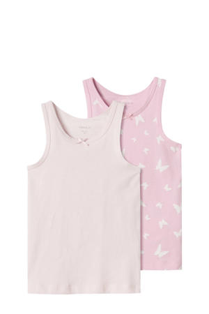 hemd - set van 2 roze/lichtroze