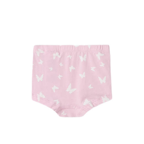 name it MINI hipster NMFTIGHTS BUTTERFLY set van 3 roze lichtroze Slip Meisjes Stretchkatoen 104