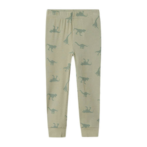 name it MINI pyjama NMMNIGHTSET DINO groen Jongens Stretchkatoen Ronde hals 110 116