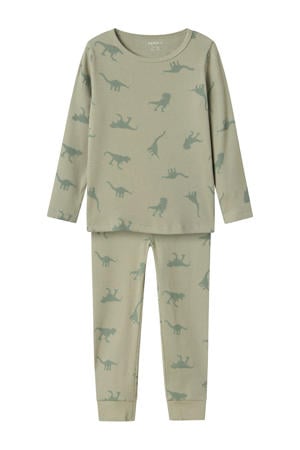 pyjama NMMNIGHTSET DINO groen