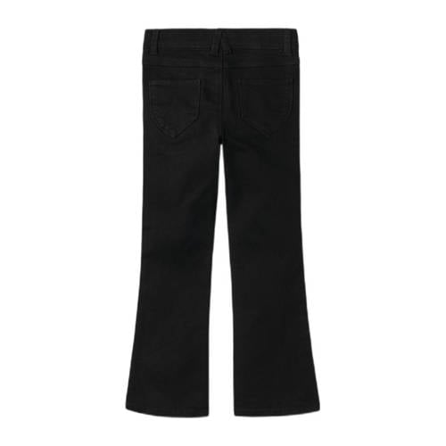 name it KIDS bootcut fit jeans NKFPOLLY black denim Zwart Meisjes Stretchdenim 104