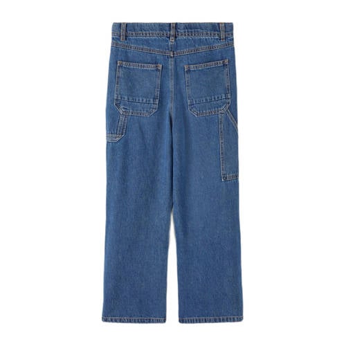 name it KIDS straight fit jeans NKMRYAN dark blue denim Blauw Effen 146