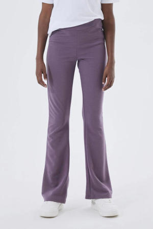 high waist flared broek NKFFRIKKALI paars