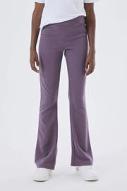 thumbnail: Paarse meisjes NAME IT KIDS high waist flared broek van viscose met bootcut, regular waist en effen