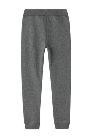 regular fit broek NKMSWEAT donkergrijs melange