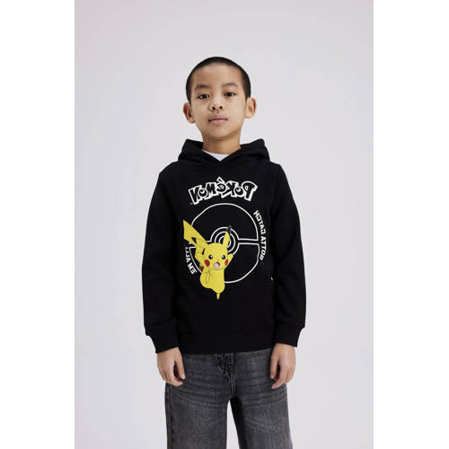 name it KIDS Pokemon hoodie NKMNOSCAR met printopdruk zwart Sweater Printopdruk 146 152