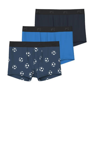 boxershort NKMBOXER FOOTBALL - donkerblauw/zwart/blauw (set van 3)