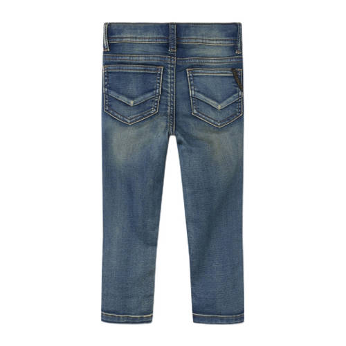 name it MINI x-slim fit jeans NMMTHEO Blauw Jongens Stretchdenim Effen 104