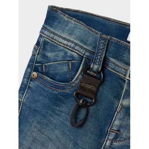 name it MINI x-slim fit jeans NMMTHEO Blauw Jongens Stretchdenim Effen 104