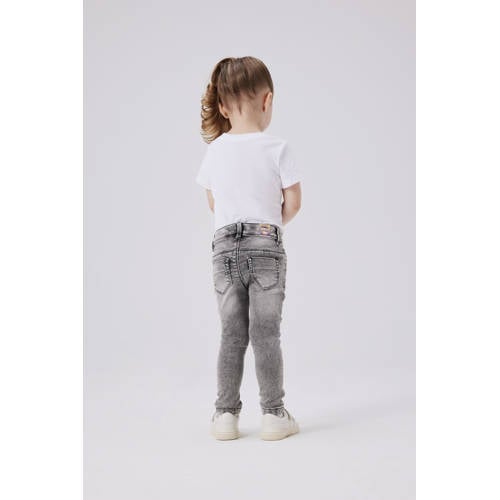 Name it MINI skinny jeans NMFPOLLY light grey denim Grijs Meisjes Stretchdenim 122