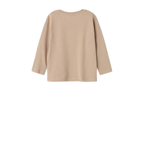 name it MINI longsleeve NMMVOBBO beige Jongens Katoen Ronde hals Effen 110