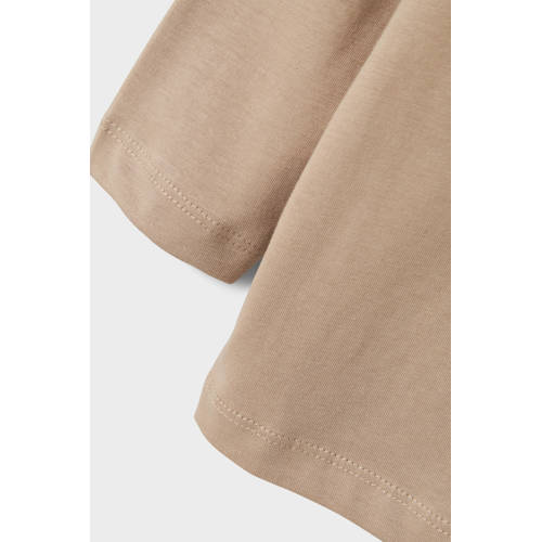 name it MINI longsleeve NMMVOBBO beige Jongens Katoen Ronde hals Effen 110