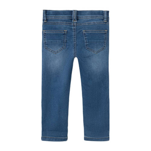 name it MINI slim fit jeans NMMSILAS dark blue denim Blauw Jongens Jog denim 110