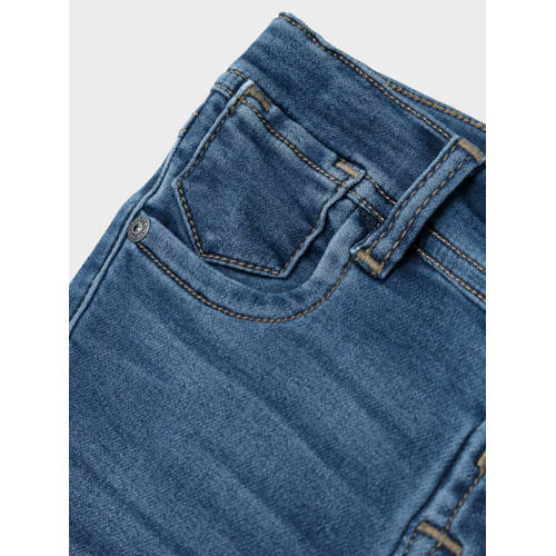 name it MINI slim fit jeans NMMSILAS dark blue denim Blauw Jongens Jog denim 110