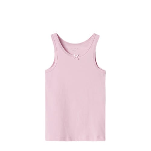 name it MINI hemd NMFTANK TOP HORSE set van 2 lila roze Paars Meisjes Stretchkatoen Ronde hals 98