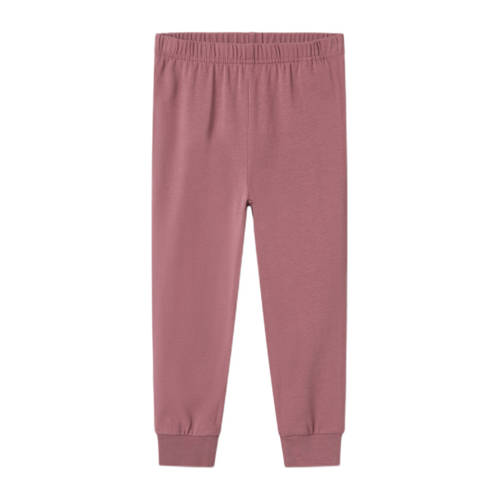 name it MINI pyjama NMFNIGHTSET FLOWER paars mauve Meisjes Stretchkatoen Ronde hals 86 92