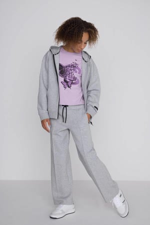 unisex wide leg joggingbroek Misha met Plooi