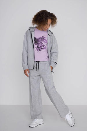 unisex wide leg joggingbroek Misha met Plooi