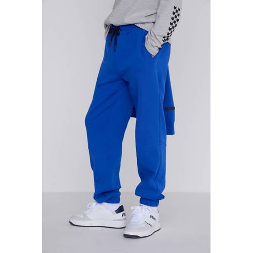 Coolcat unisex joggingbroek Sam Blauw Jongens/Meisjes Katoen Printopdruk
