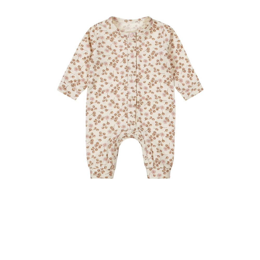 Dirkje baby boxpak met all over print lichtbruin/roze/ecru