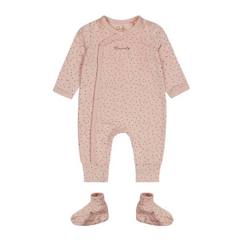 Dirkje boxpak + slofjes roze Meisjes Stretchkatoen Ronde hals All over print - maat 74 afbeelding