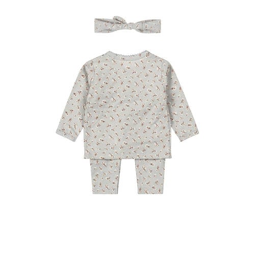 Dirkje longsleeve + broek + haarband blauw Shirt + broek Meisjes Stretchkatoen V-hals 44