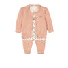 Dirkje vest + longsleeve + broek roze/offwhite