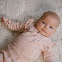 thumbnail: Dirkje baby longsleeve met all over print en ruches roze