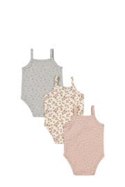 thumbnail: Dirkje romper - set van 3 roze/blauw/offwhite