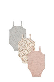 thumbnail: Dirkje romper - set van 3 roze/blauw/offwhite