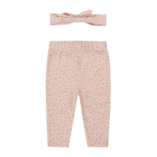 Dirkje broek + haarband roze Meisjes Stretchkatoen All over print 74