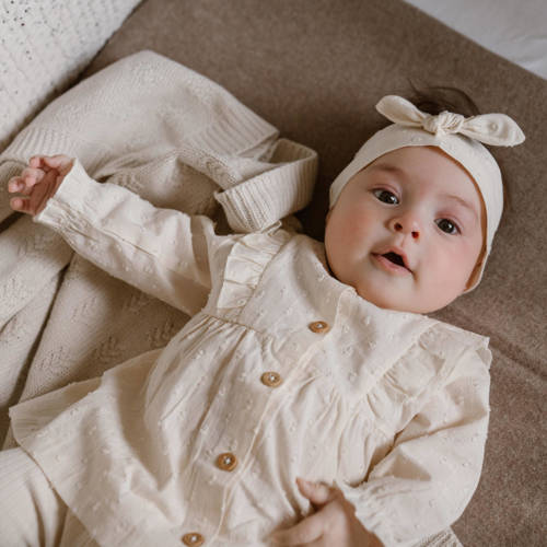 Dirkje babybroek set van 2 roze ecru Meisjes Stretchkatoen Effen 68