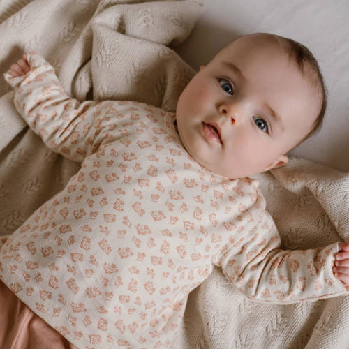Dirkje pyjama met all over print roze Meisjes Stretchkatoen Ronde hals 98 104