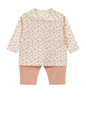 pyjama met all over print roze