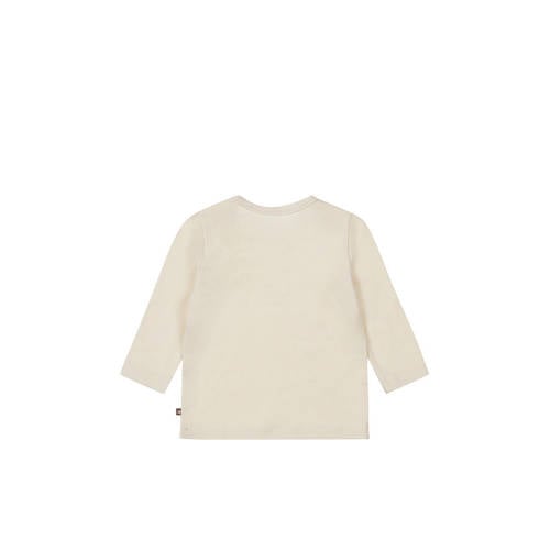 Dirkje baby longsleeve met tekst offwhite Ecru Stretchkatoen Ronde hals 86