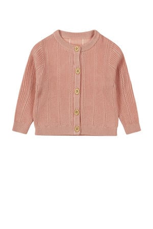 baby gebreid vest roze