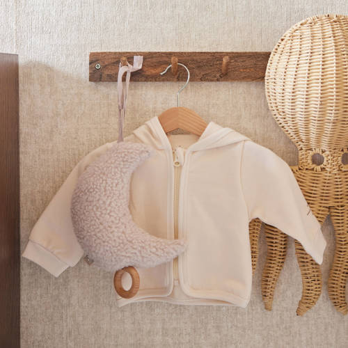 Dirkje baby sweatvest wit Effen 86 | Vest van