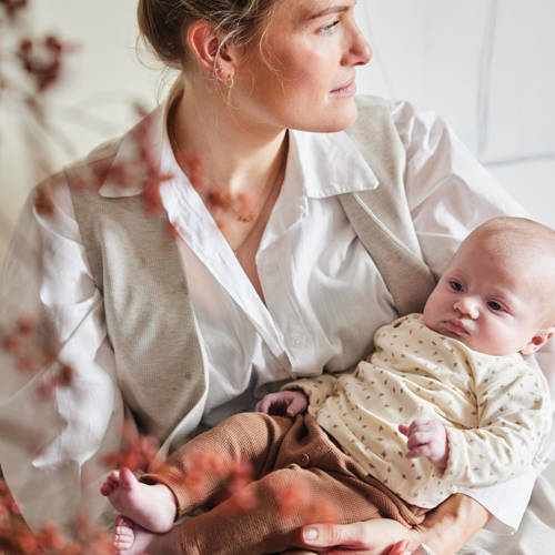 Dirkje baby broek bruin Jongens Meisjes Stretchkatoen Effen 62