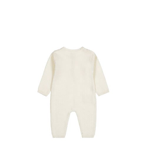 Dirkje baby boxpak offwhite Ecru Jongens Meisjes Katoen Ronde hals Effen 68
