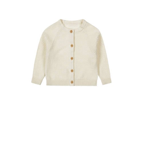 Dirkje baby gebreid vest wit Jongens/Meisjes Katoen Ronde hals Effen