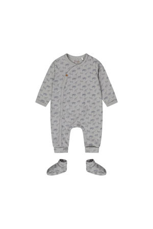 boxpak + slofjes grijs/blauw