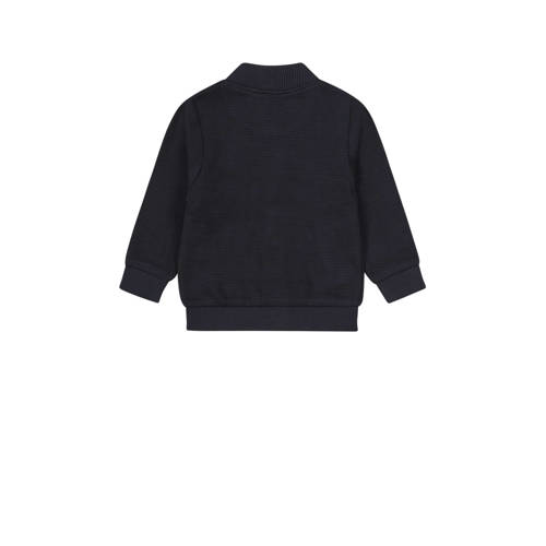 Dirkje baby sweatvest donkerblauw Jongens Katoen Opstaande kraag Effen 62