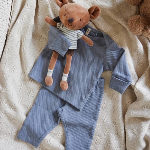 Dirkje broek + longsleeve blauw Shirt + broek Jongens Katoen Ronde hals 74