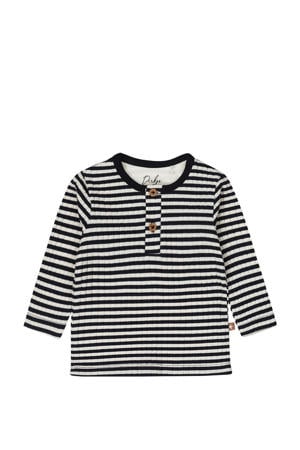 baby gestreepte longsleeve blauw/wit